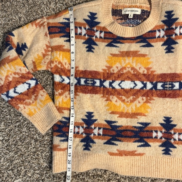 Lucky Brand Southwestern Patterned Sweater wool blend - Picture 13 of 13
